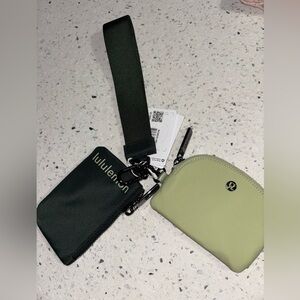 Lululemon Black and Green Pouch Set